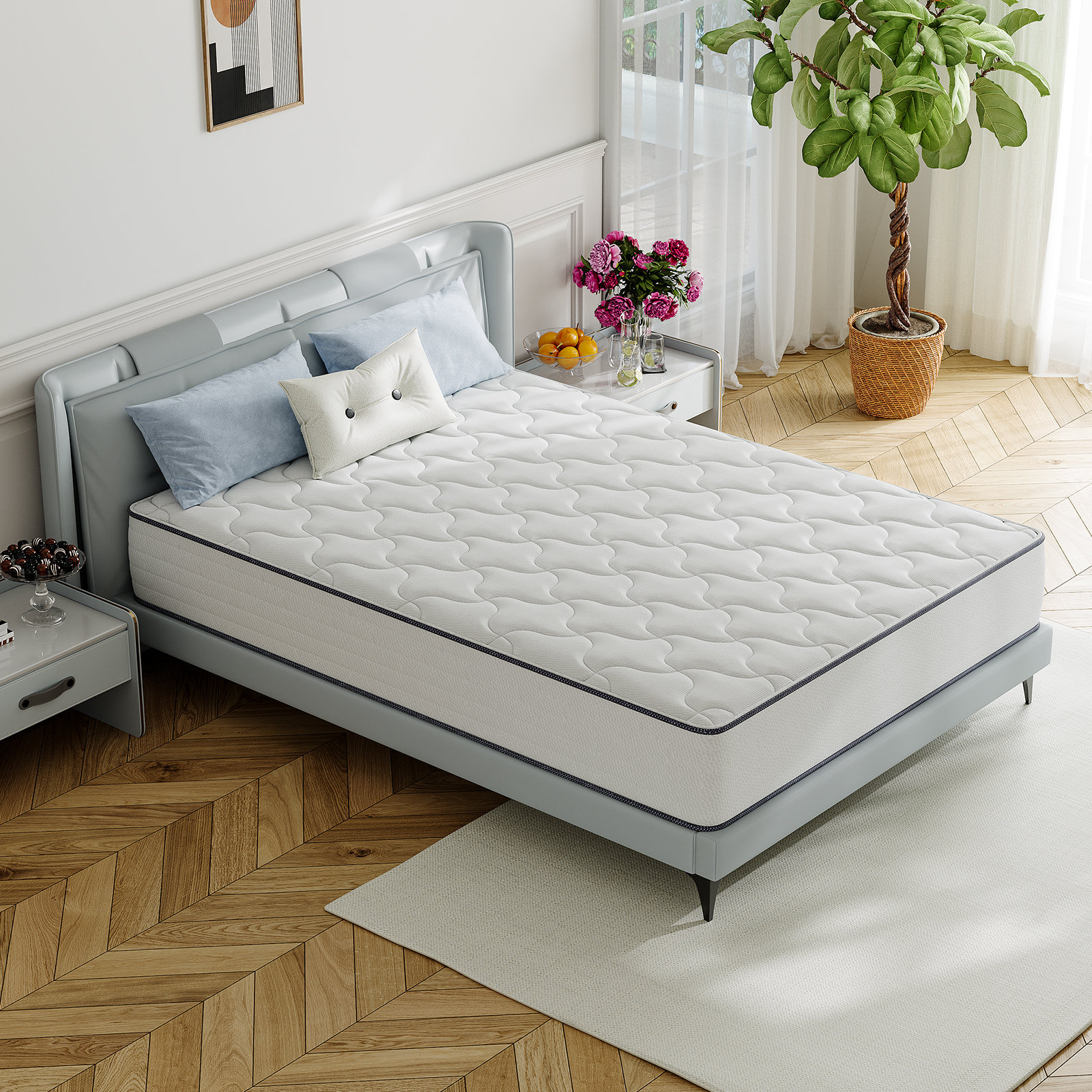 Alwyn Home Macfoy 8" Medium Memory Foam Mattress and Box Spring Wayfair